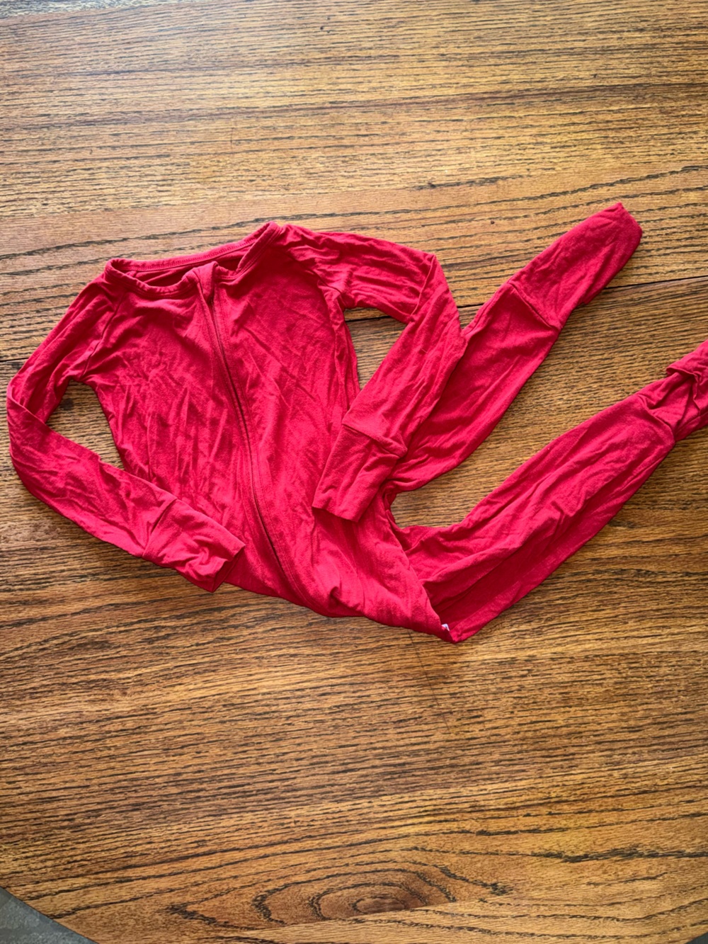 Little Sleepies Holiday Red Zippy 2t Christmas bamboo